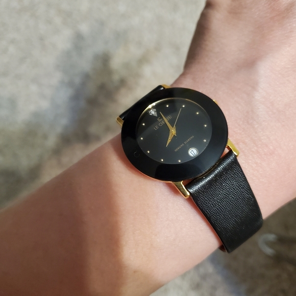 18K Gold Plated Diamond Watch Vintage Le Chateau - Picture 3 of 12